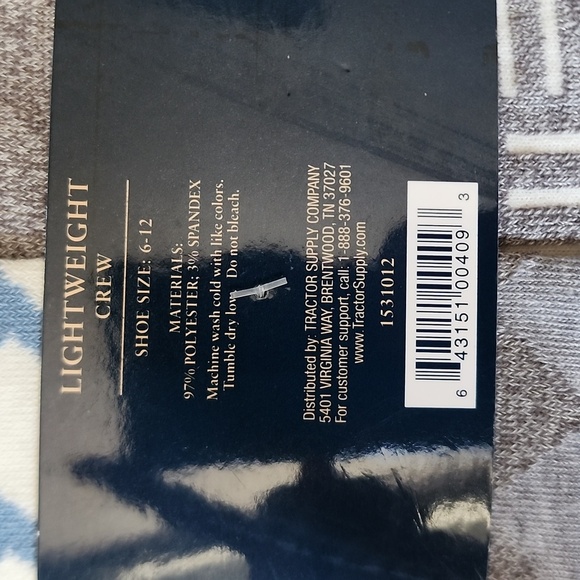 Womens 6pk Blue Mountain Lightweight Crew Socks - Gray and Blue Size 6-12 - Picture 2 of 6